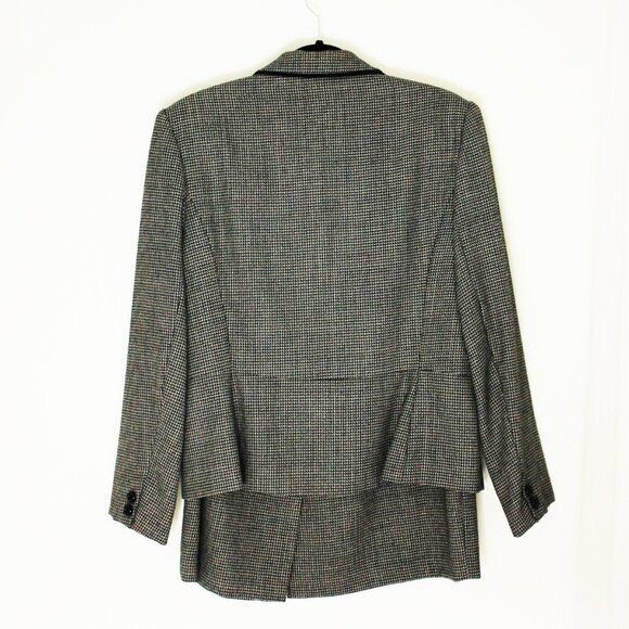 Vintage Black White Houndstooth Skirt Suit CONRAD C, Made in Canada, - Picture 4 of 9
